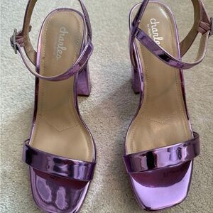 Charles by Charles David Metallic Purple Heels